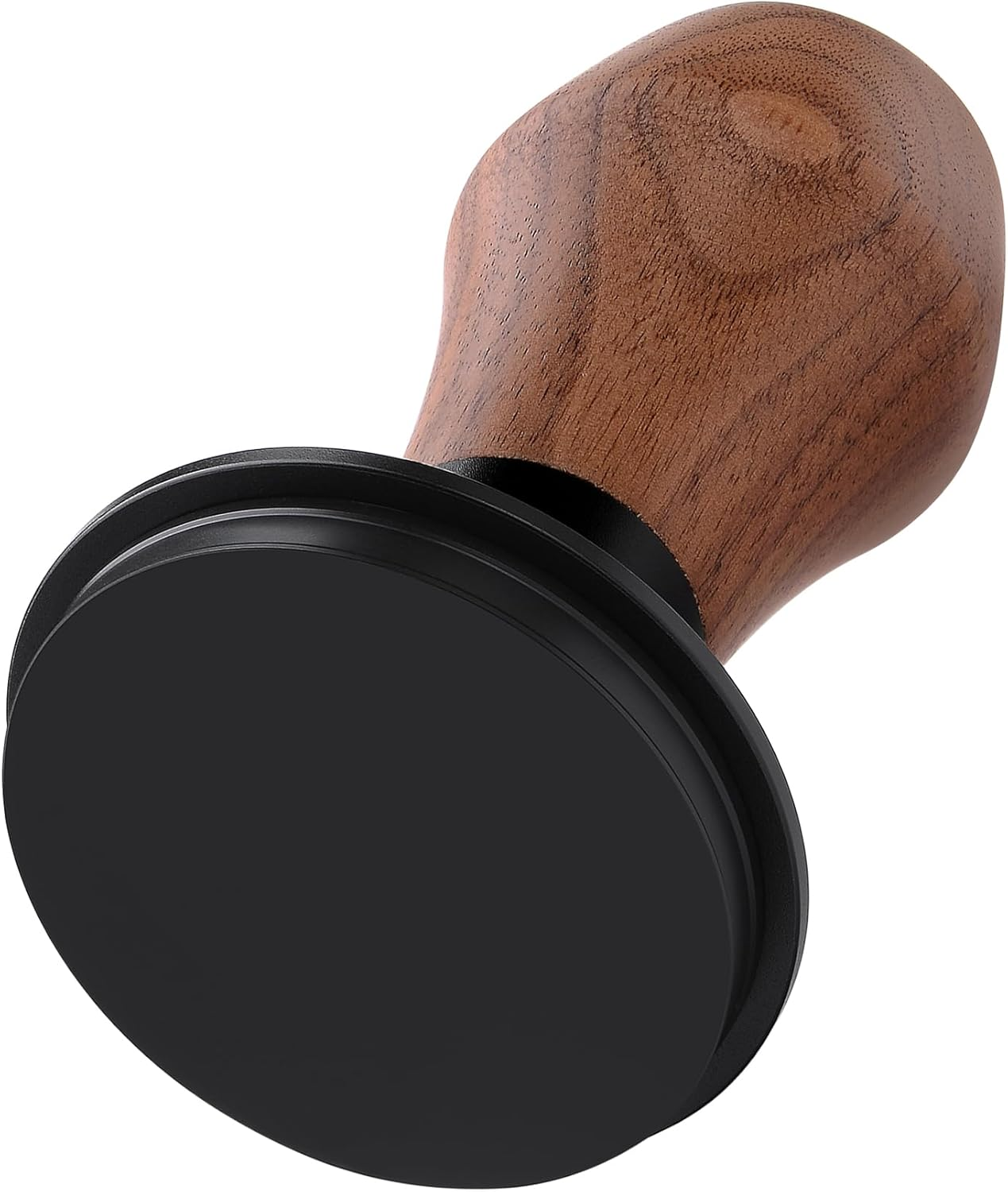 Normcore 58.5Mm Coffee Tamper V4.1 with Click Sound Feedback, Spring Loaded Tamper with Titanium PVD Coating Flat Base, Genuine American Walnut Handle image number 5