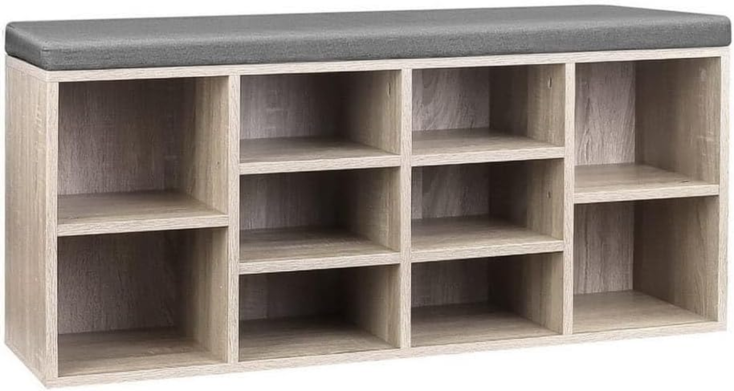 Artiss Shoe Rack Bench, Wood Shoes Storage Cabinet Organiser Benches Seat Drawers Shelf Organizer Home Decor Indoor Outdoor Bedroom Hallway Furniture, Durable and Strong Beige