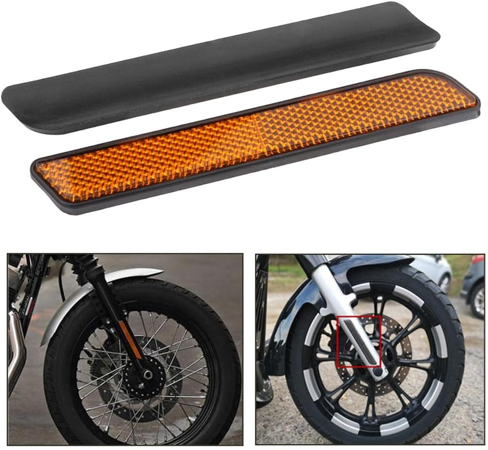 Generic Motorcycle Leg Reflectors Set, Yellow - Silver image number 3