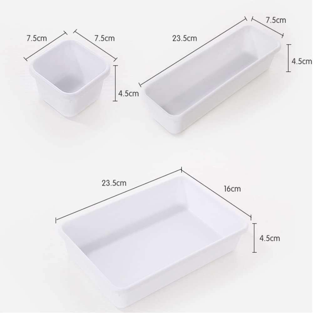 8PCS Kitchen Drawer Organiser Cutlery Tray Insert Cabinet Utensil Storage Box Light Grey image number 5