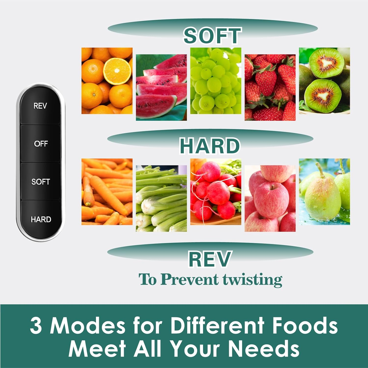 Fretta Masticating Juicer Machine, 76Mm Extra-Large Feed Chute Slow Juicer, Cold Press Juicer Machine, Fit Whole Fruits & Vegetables, Space Efficiency, 2 Speed,Bpa Free, 200W (Black) image number 6