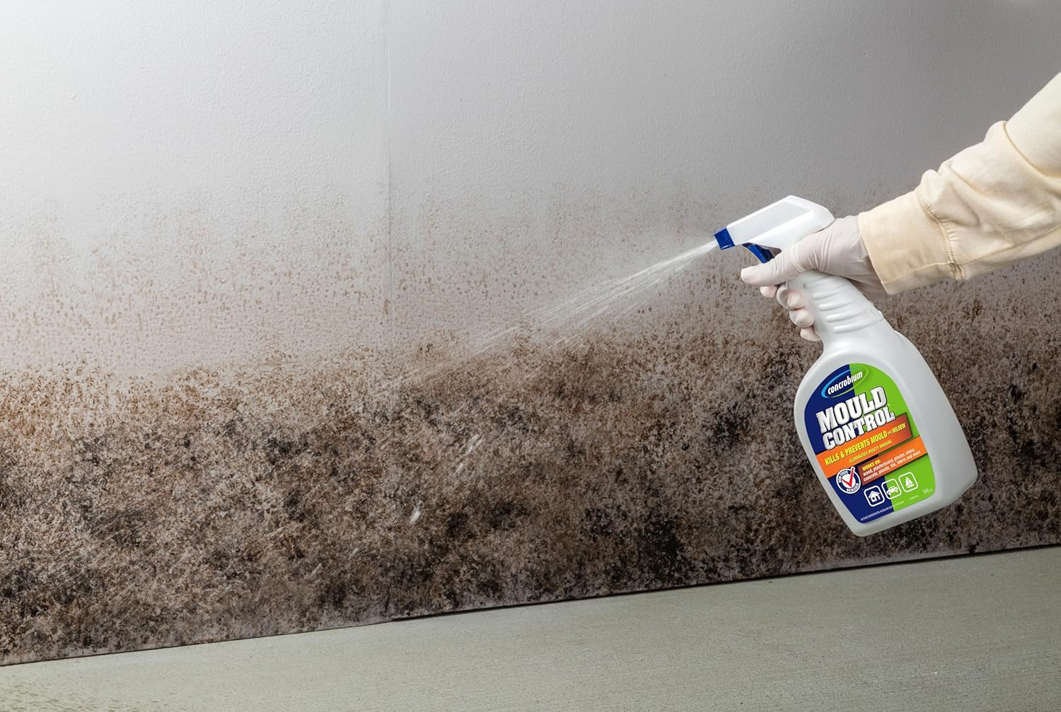 Concrobium Mould Control Spray 946Ml &ndash; Non-Toxic & Bleach-Free, for Homes, Vehicles & Marine, Effective Mould Elimination, Safe on Multiple Surfaces, Prevents Future Growth