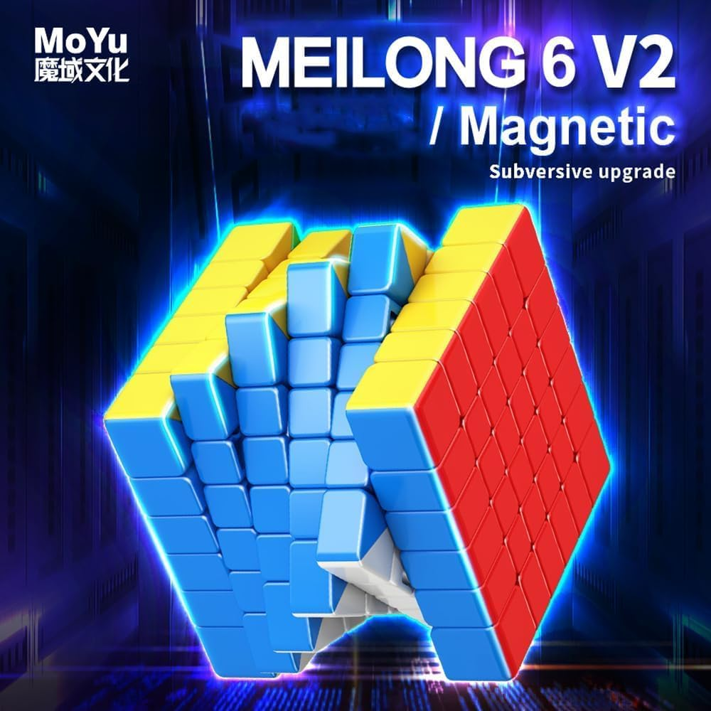 GAREGEAR Moyu Meilong 6X6 V2 Magnetic Speed Cube - Stickerless image number 4