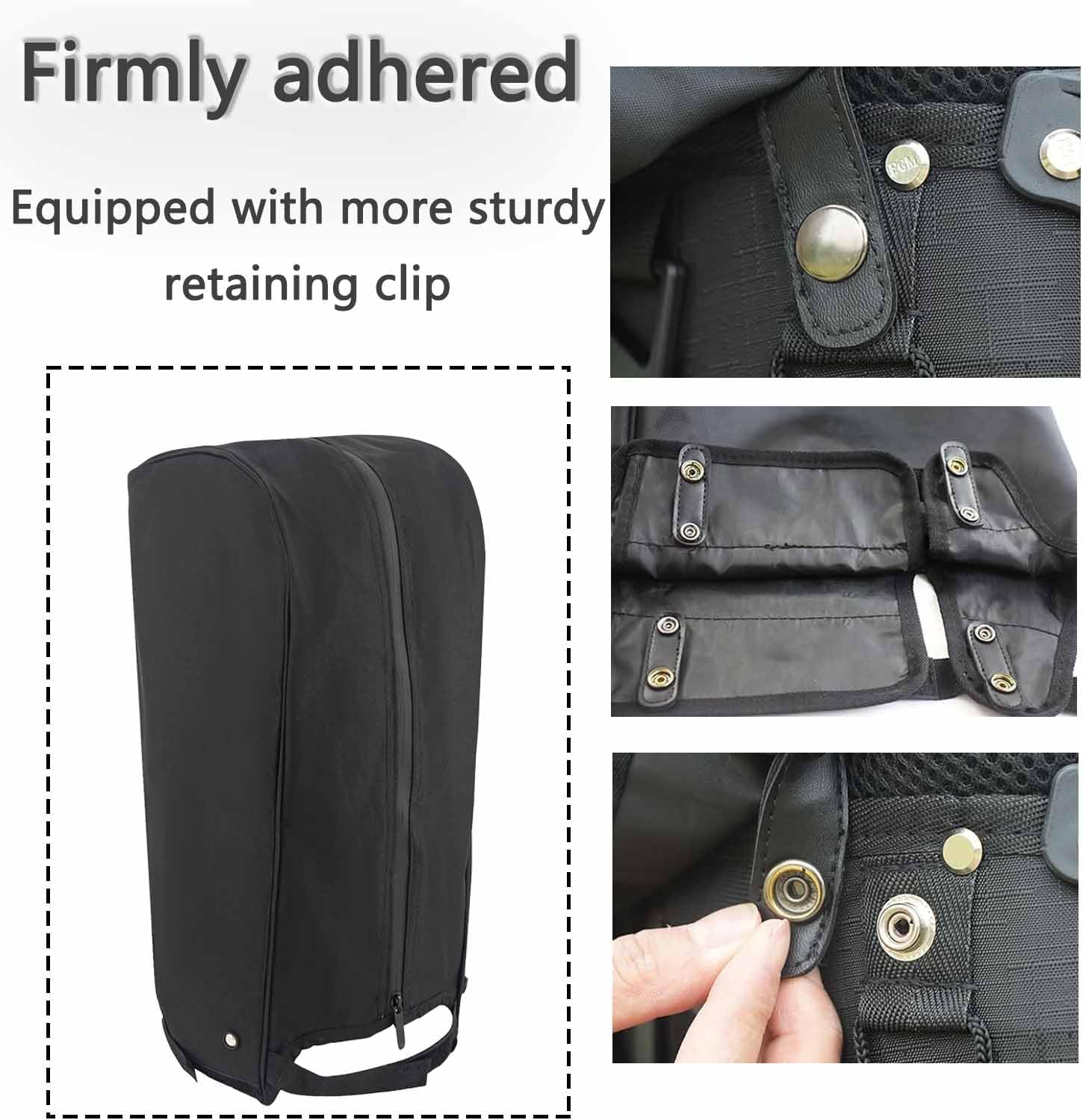 Roczential Golf Bag Cover of Waterproof, Universal Golf Cart Rain Hood for Push Trolley & Tour Bags - Windproof Black Polyester Travel Cover for Men Women image number 1