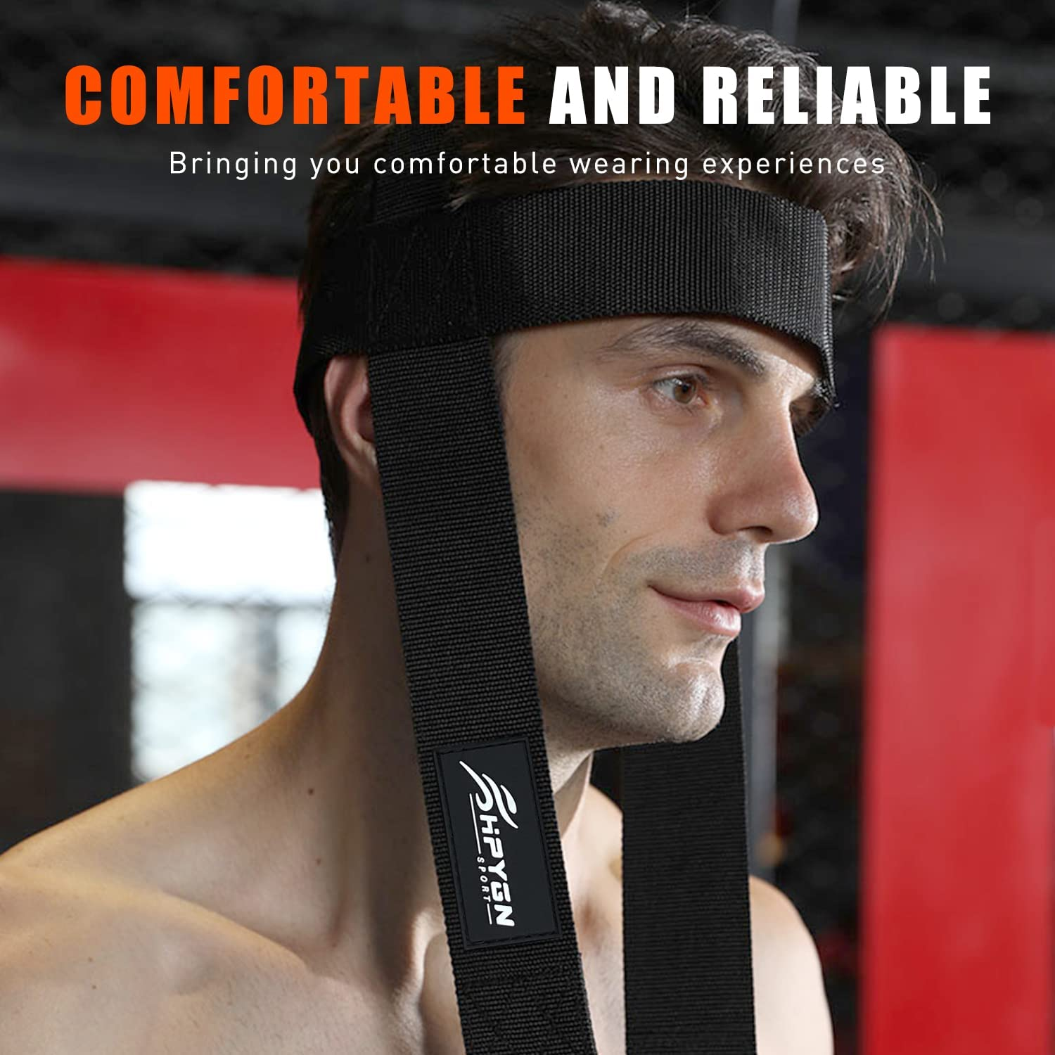 Neck Harness, Increases Neck Core Strength and Supports Injury Recovery - Neck Exerciser with 30" Heavy Duty Steel Chain, Adjustable Head and Chin Neoprene Strap, Neck Trainer for Home and Gym image number 2