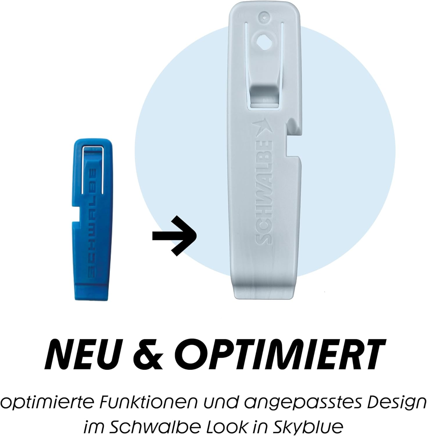 Schwalbe Reifenheber Fahrrad - 3Er Set Fahrrad Reifenheber &ndash; 3In1 Fahrrad Werkzeug, Montierhebel Mit Integrierter Klemmfunktion Und SV Ventilschl&uuml;ssel image number 1