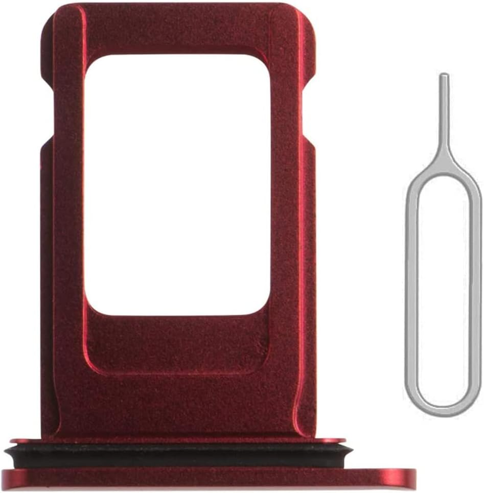 Perzework SIM Card Tray Holder Slot Replacement for Iphone 11 (Black) with Waterproof Rubber Ring and Eject Pin (Single Sim Version)