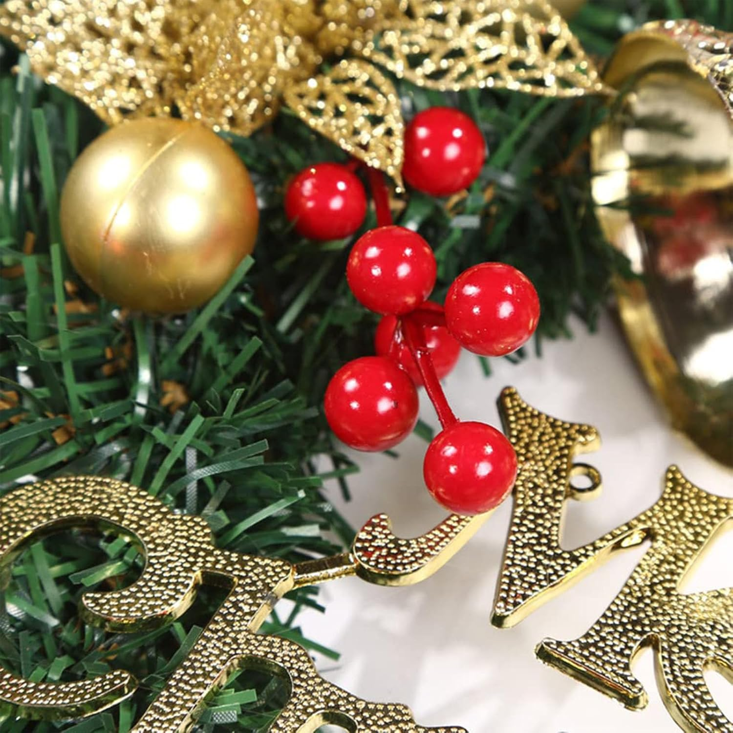 Agility Christmas Wreath for Front Door, Christmas Tree Decoration Gift Festival Gifts Are Suitable for Various Holiday Gatherings (30CM Bell Model) image number 3