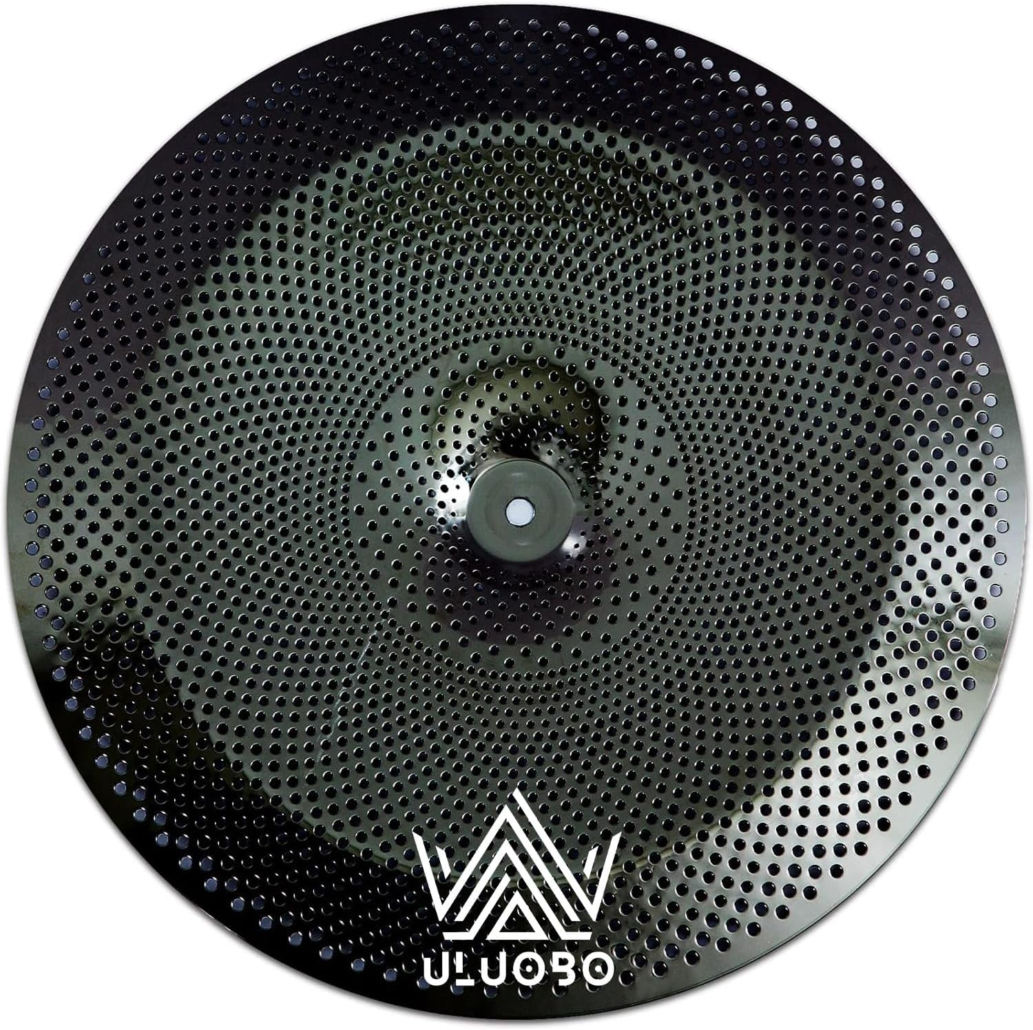 ULUOBO 13 Inch Low Volume Hi Hat Cymbals Cymbal for Quiet Practice (Black, 2 Pieces)