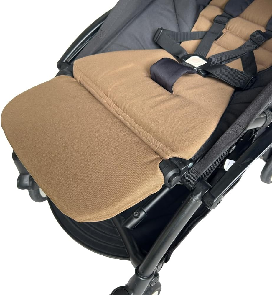 Stroller Leg Rest Compatible with Babyzen YOYO - Foldable Stroller without Disassembly - Extend 6.2 Inch Easy to Attach & Clean, Soft Fabric (Black) image number 1