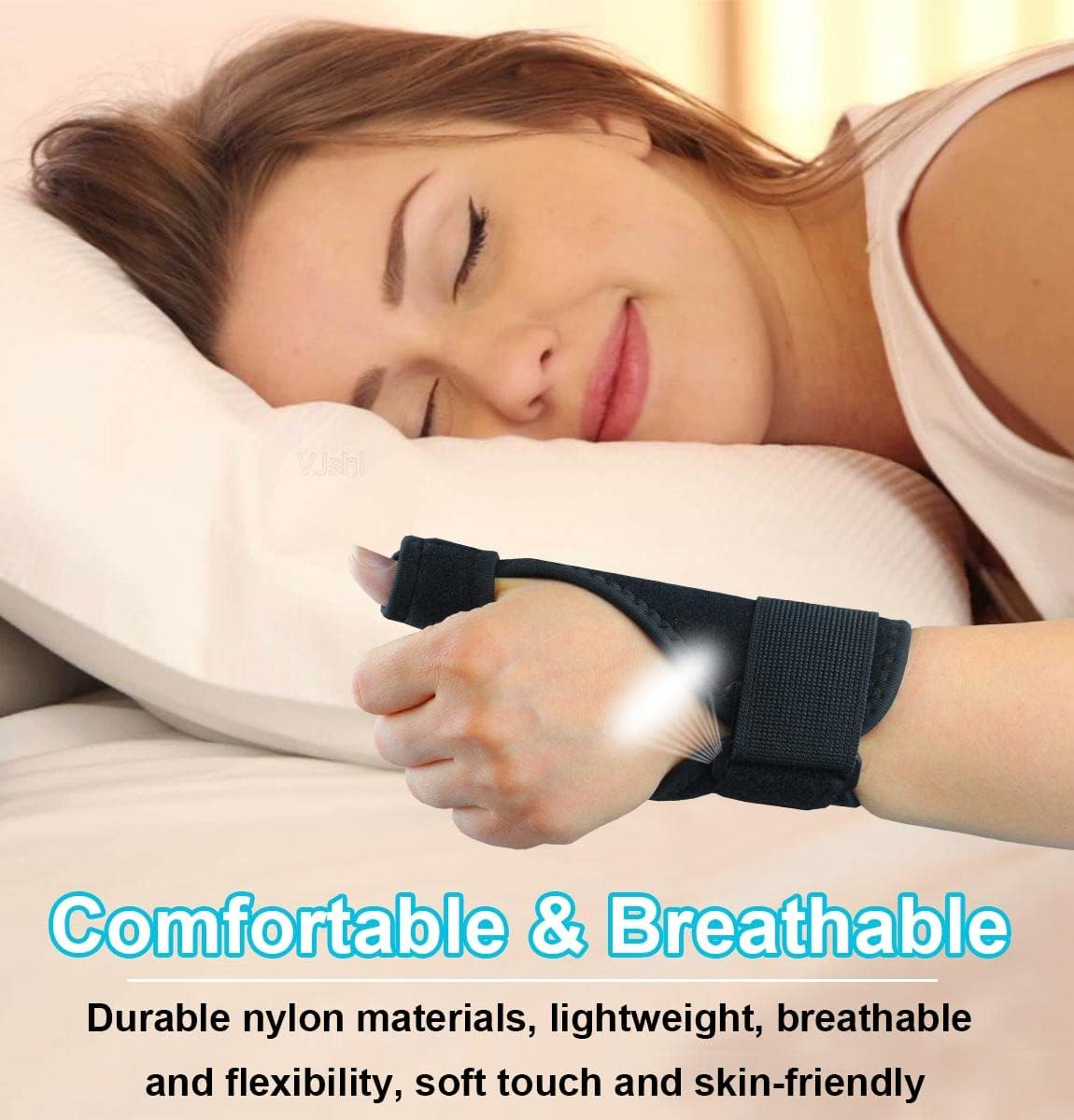 Thumb Brace Hand and Trigger Thumb Splint, 1Pc Thumb Spica Support Brace with Splints,Wrist Spica Splint Wrist Brace Support Sports Strap image number 6