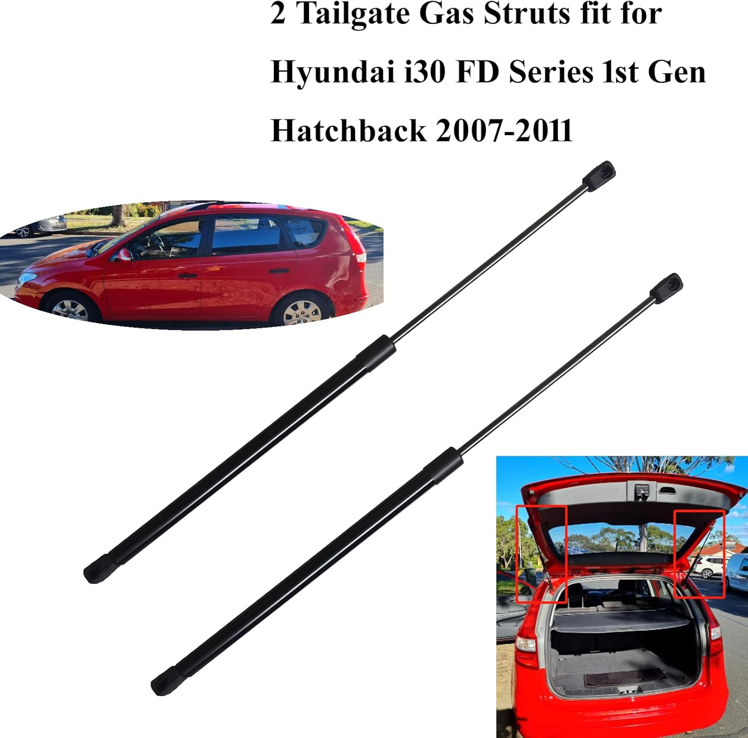AONNOUS 2 Hatchback Tailgate Boot Gas Stay Struts Fit for Hyundai I30 1Nd Gen FD Series 2007-2012 Hatch Rear Trunk Lid Lift Support image number 5