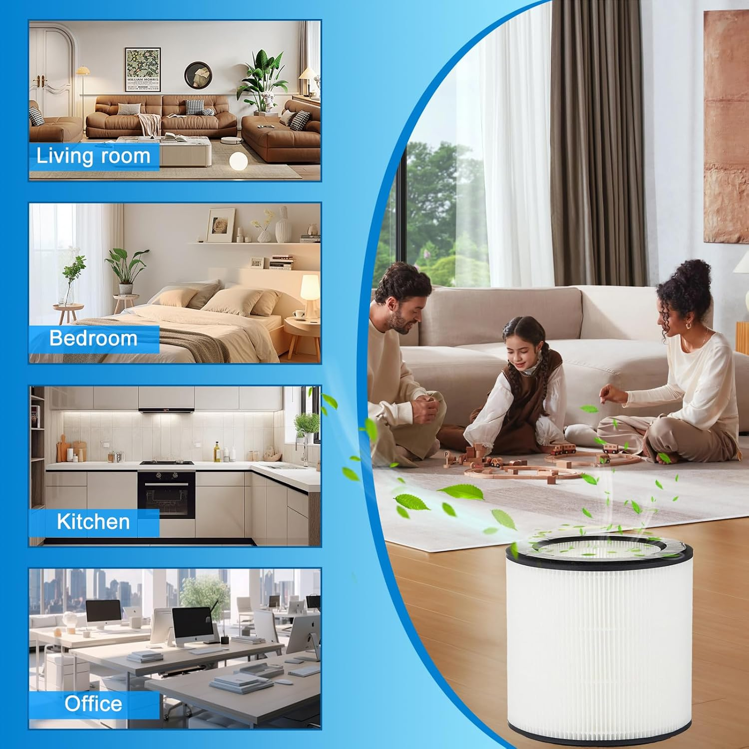 BUCKKO FY0194/30 HEPA Replacement Filter Compatible with Philips 800 & 800I Series Air Purifier (AC0820/30, AC0850/70), Replace Part # FY0194/30 image number 6