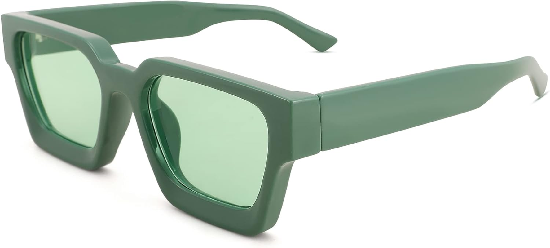 Braylenz Retro Square Sunglasses for Men Women Thick Frame Chunky Rectangle Shades