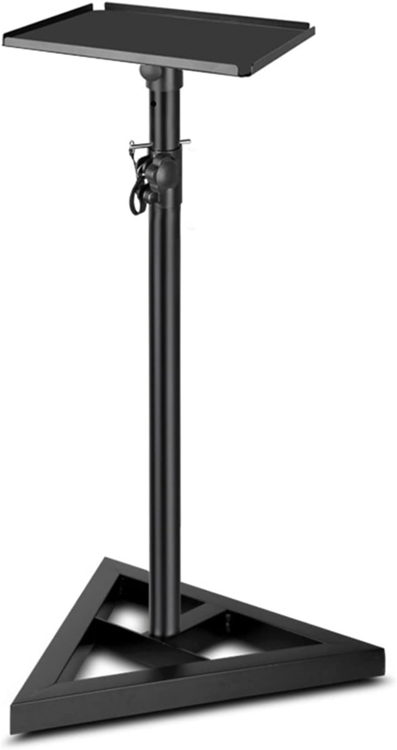 Audio Stand Speaker Stand Large Tray Bracket Universal Hi-Fi Audio Stand for 10 Inch Monitor Lift and Rotate Audio Tripod Speaker Stand(B,Smal
