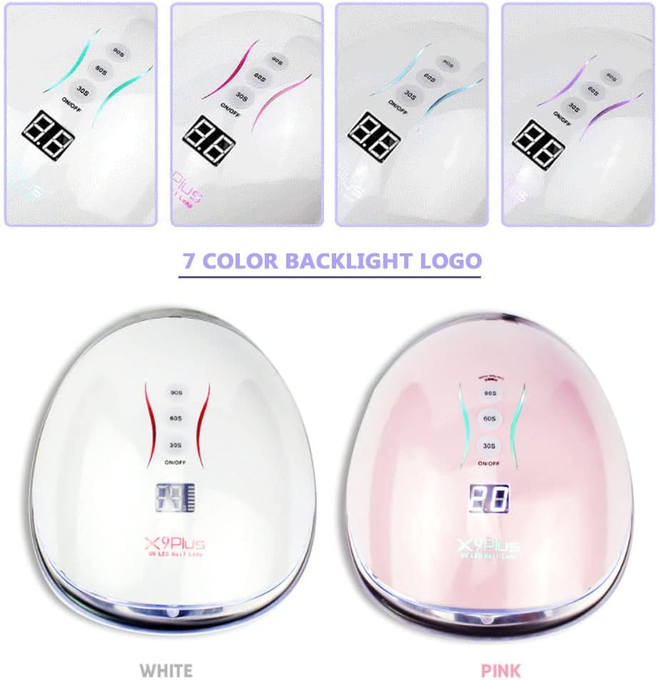 Nail Lamp, 48W Cordless LED Gel Nail Lamp,Rechargeable Professional Nail Dryer Light Wireless Portable Nail Polish Curing Lights,For Fingernail and Toenail(Pink) - Pink image number 2