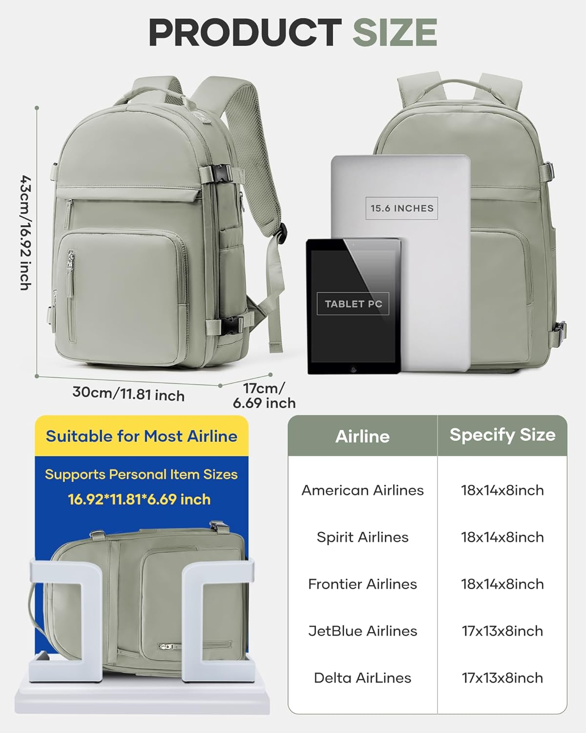 Coofay Vacuum Backpack Travel with Pump image number 6