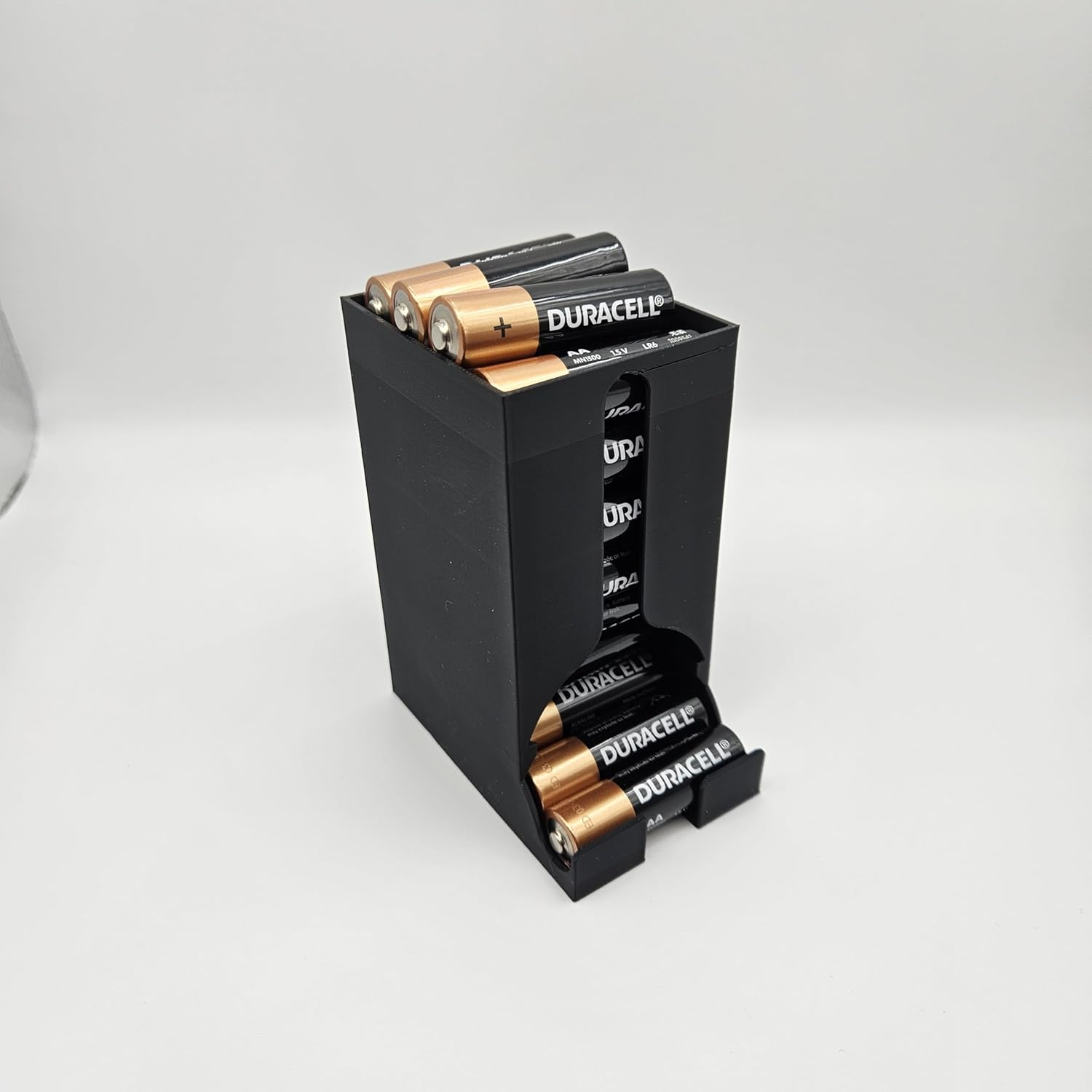 AA Battery Storage Dispenser and Organiser, Desktop Holder Case for 30 Batteries, Black, Australian Made image number 6