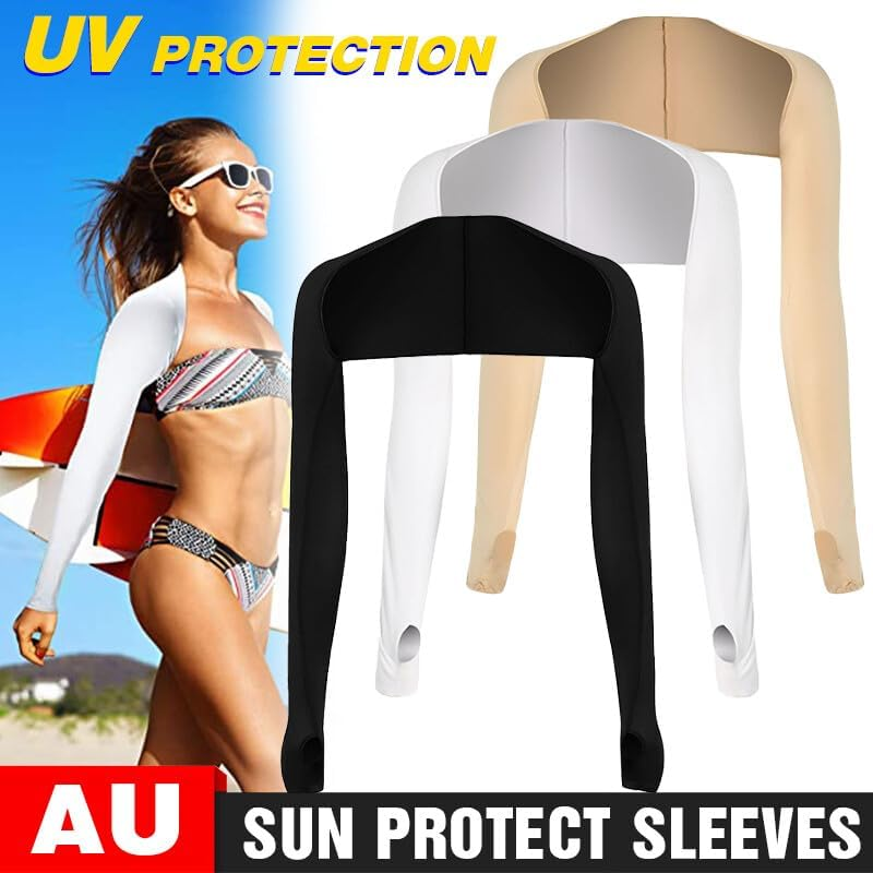 AIMALL UV Sun Protection Arm Cooling Shawl Sleeves with Finger Hole for Women Outdoor, Breathable Nylon, Summer Outdoor Wear, 15-Inch Shoulder Width, 22-Inch Length, Perfect for Sports & Travel