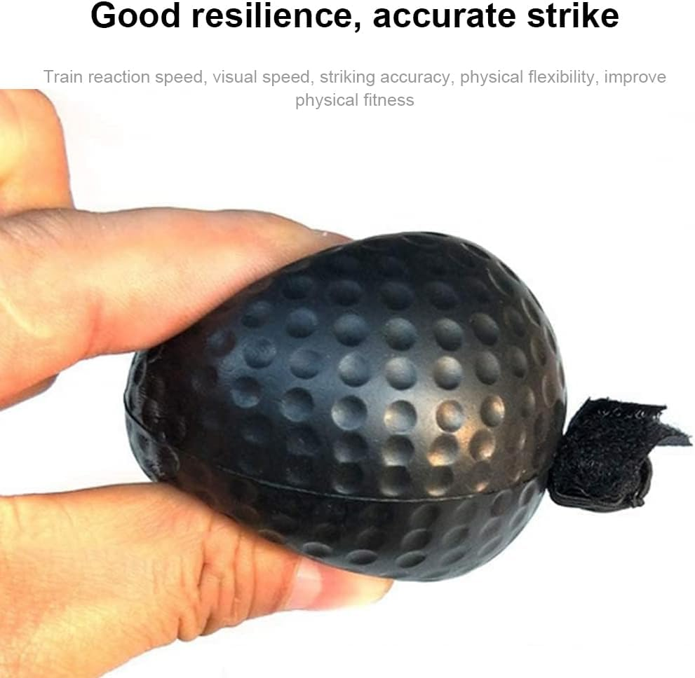 Boxing Reflex Ball Headband Set, Training Coordination Ability to Vent the Ball, Suitable for Speed and Hand-Eye Coordination Training Boxing Equipment, Include 2 Ball and 1 Adjustable Headband