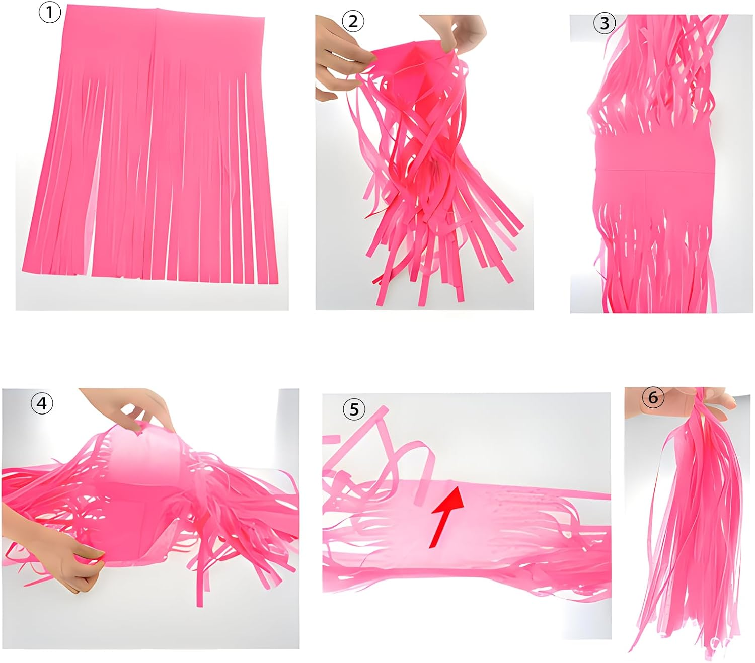 Fkereg 20 Pieces Tissue Paper Tassel Garland, Birthday Tassel Garland Party Decor, Metallic Fringe Balloon Tassel Banner Tails for Classroom Baby Shower Gender Reveal Hanging Decoration, A image number 2
