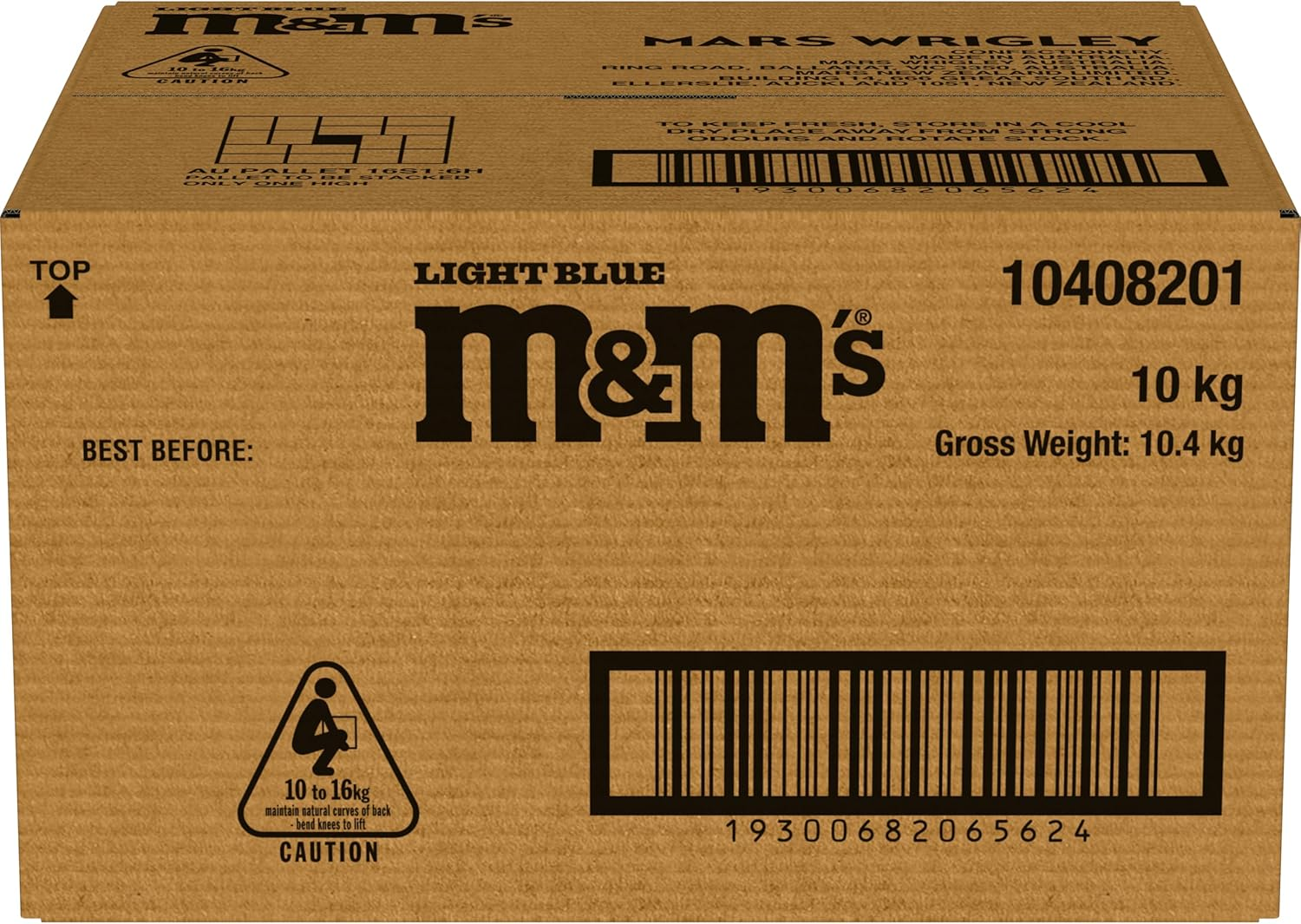 M&M'S Blue Milk Chocolate Bulk 10KG Carton - for Graduation, Wedding, 4Th of July, Birthdays, Party Bowls, Baby Showers, Gender Reveal Ideas, Easter, Baking - Blue image number 4