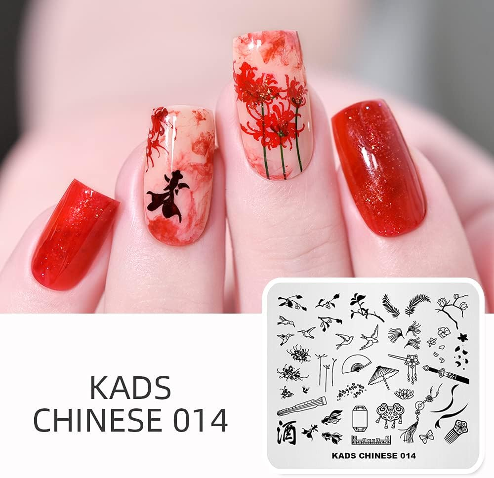 Nail Stamp Plate Chinese Style Theme Image Design Templates Martial Arts Sword Model Manicure Print DIY Nail Art Tools