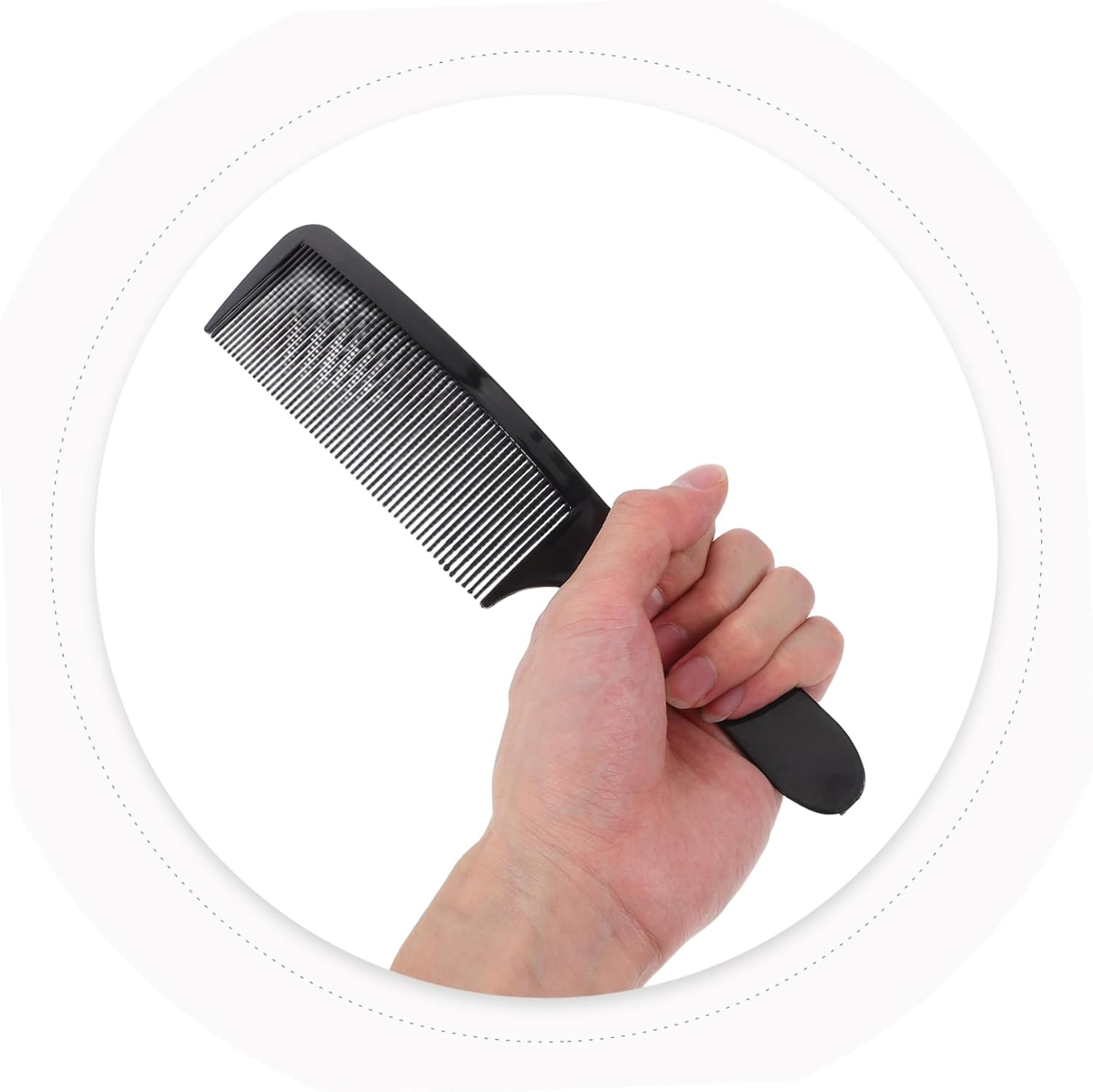 GANAZONO 2Pcs Men'S Hair Styling Tool Barber Comb for Black Men Curved Cutting Comb Hairdressing Supplies