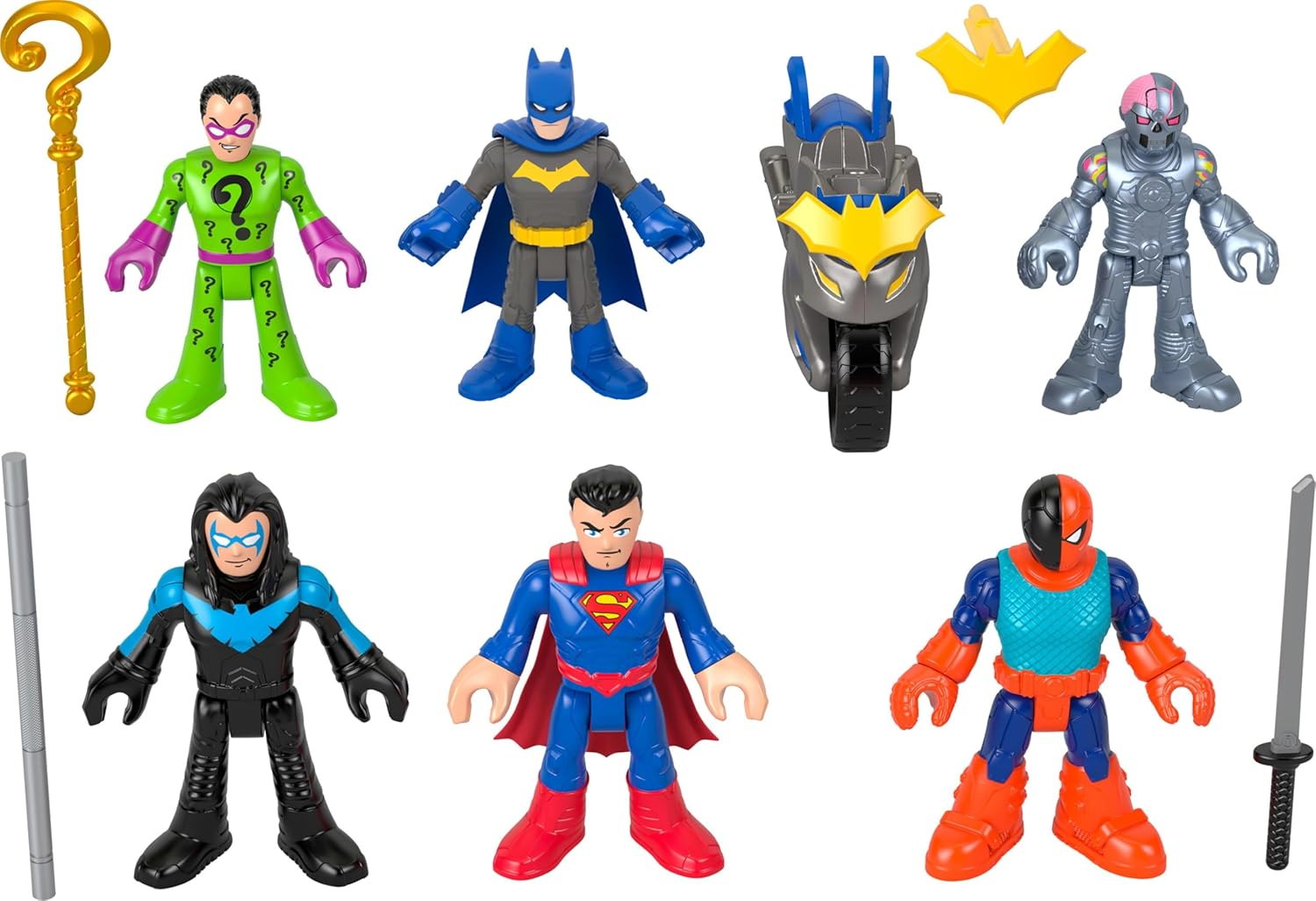 Fisher-Price Imaginext DC Super Friends Batman Toys Deluxe Figure Pack 12-Piece Playset for Preschool Pretend Play Ages 3+ Years image number 5