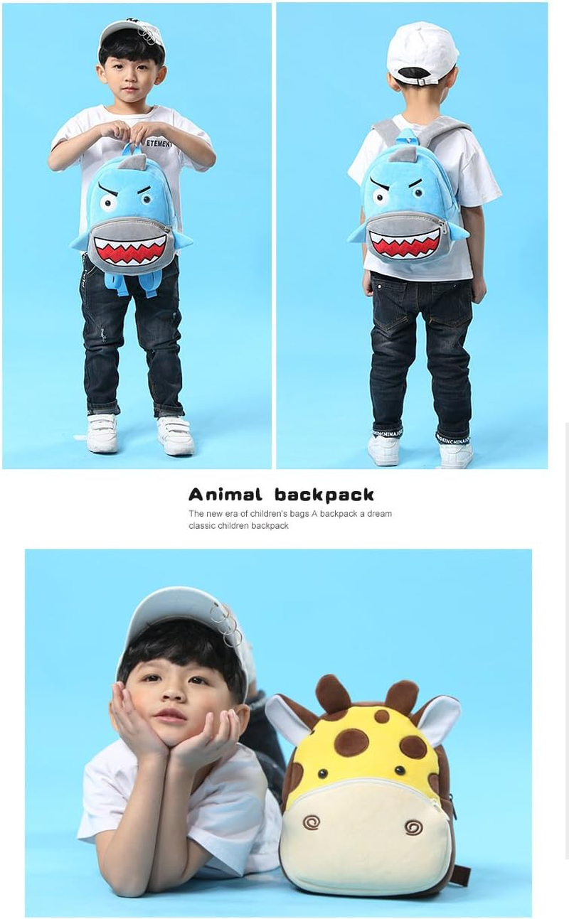 Children Toddler Preschool Backpack Plush Animal Cartoon Backpack Baby Kids School Satchel Travel Lunch Bags, Elephant, One_Size image number 4