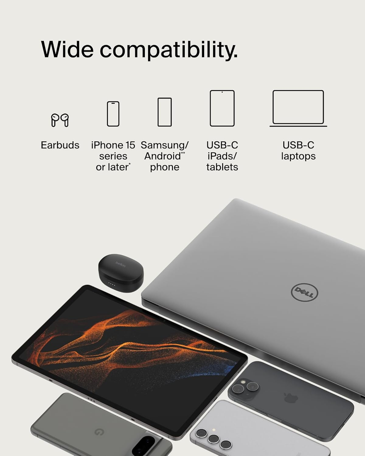 Belkin Cab004Bt1Mbk Braided USB-C to USB-C Cable (Boost Charge USB-C Cable, USB-C Fast Charge Cable for Note10, S10, Pixel 4, Ipad Pro and More) USB Type-C Fast Charging Cable, Black, 3.3 Feet image number 4