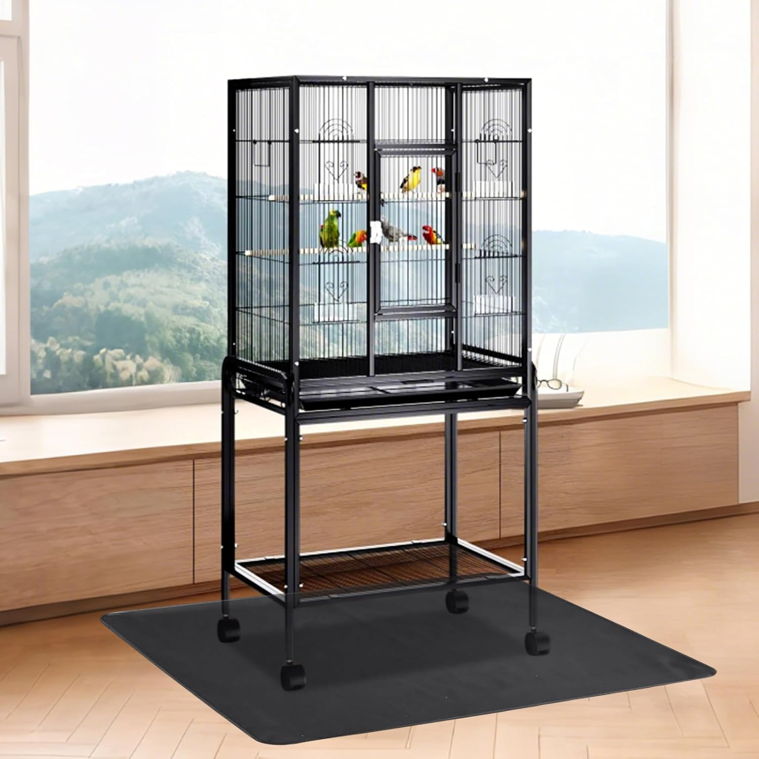 YNPQTDS Bird Cage Mat - Waterproof Pet Supplies,Pet Dirt-Resistant Bird Cage Pads,For Aquariums Crate Enclosure Indoor Reptile Dog Cat Parakeet Small Animal Lovebird Canary