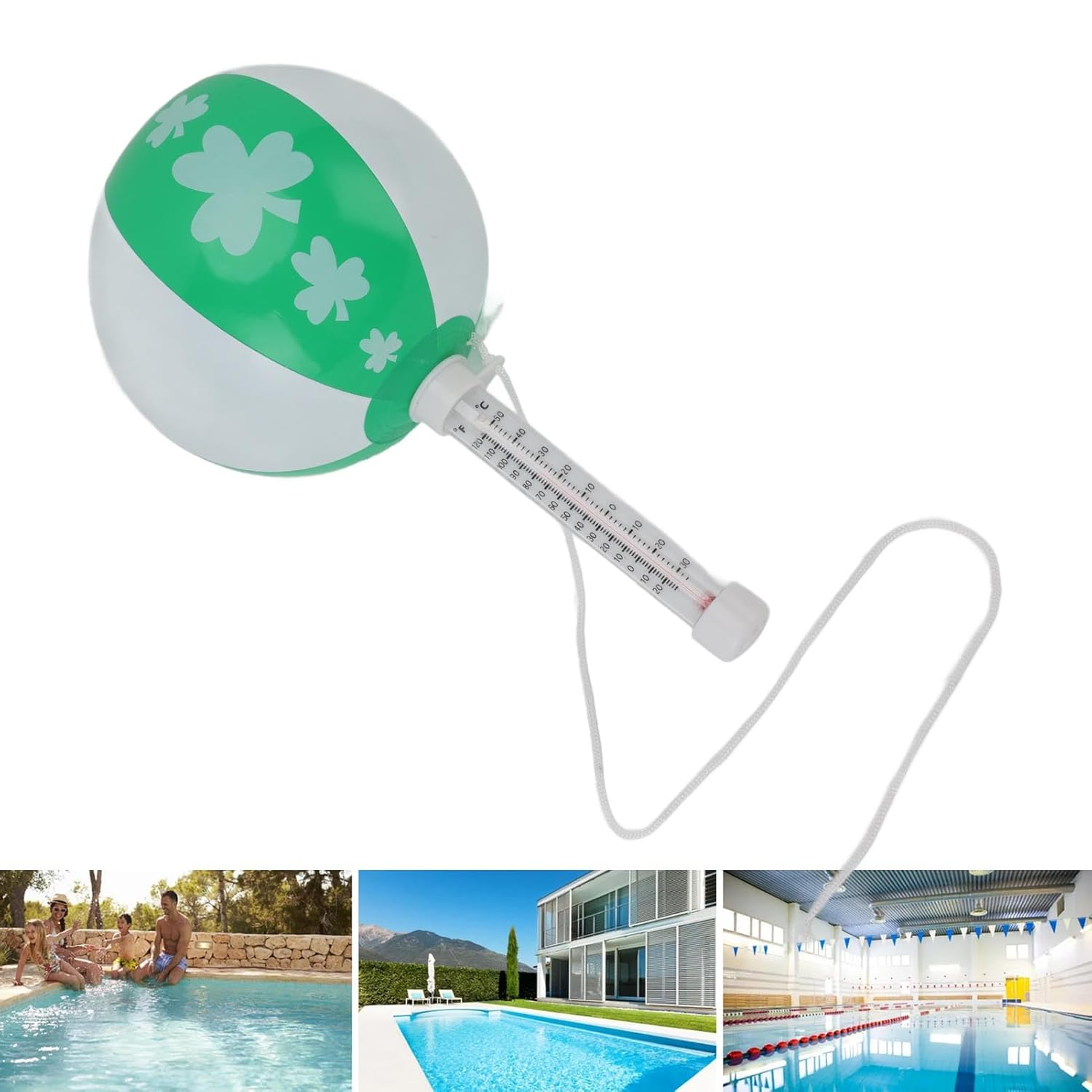 Floating Pool Thermometer, Unbreakable, Easy Read Temperature for Pools, Spas, Globe Style for Indoor and Outdoor Use image number 6