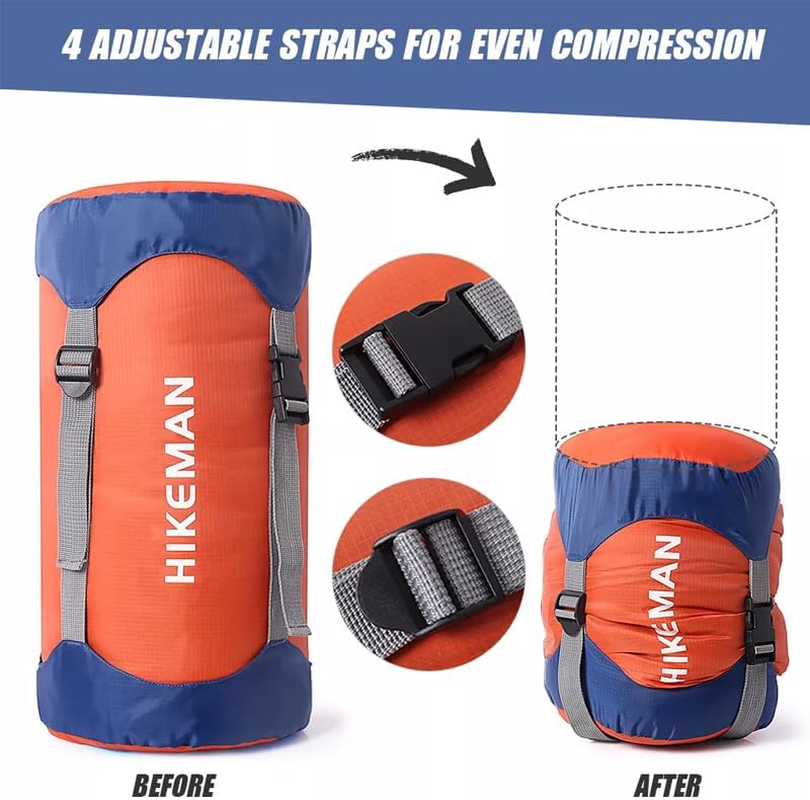 AIMALL Waterproof Compression Stuff Sack Outdoor Camping Storage Bag Sleeping Bag Cover, Adjustable Straps, 4 Sizes, Tear-Resistant image number 2