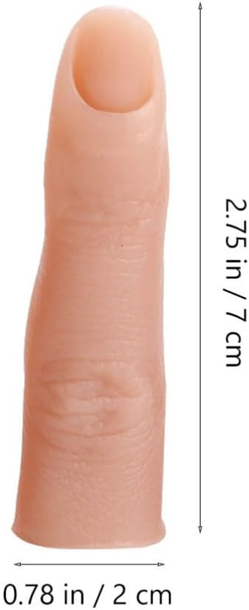 Housoutil Silicone Manicure Practice Finger, Fake Nail Art Training Finger Model, Flexible Simulation Finger for Nail Display, 2.75 X 0.78 X 0.72 Inch, Multi Colour