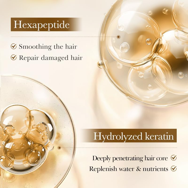 Keratin Polypeptide Hair Mask, 500Ml, for Repairing Damaged Hair image number 6