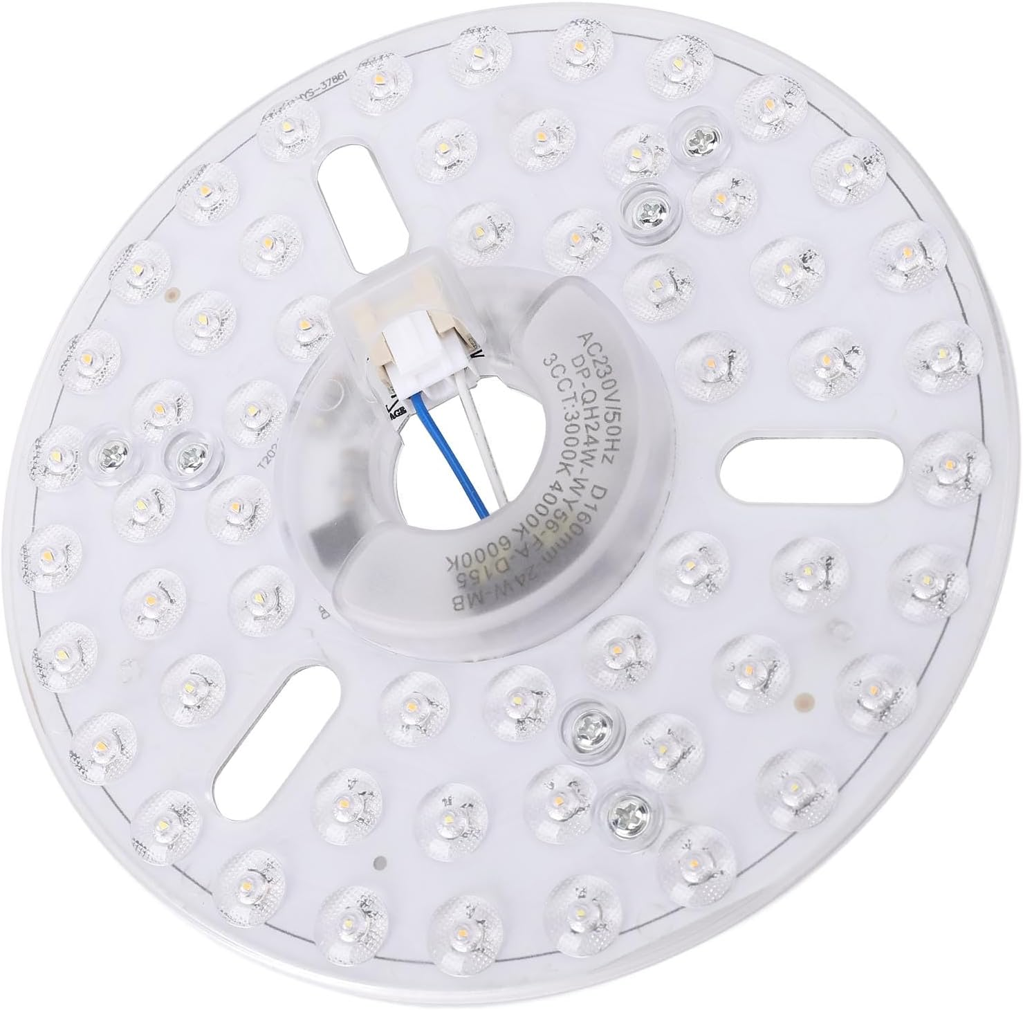 6.3 Inch LED Retrofit Light Kit for Ceiling Fan Light Replacement Panel, 3000K 4000K 6000K Color Temperature Adjustable, 24W Dimmable, Magnetic Moun image number 1