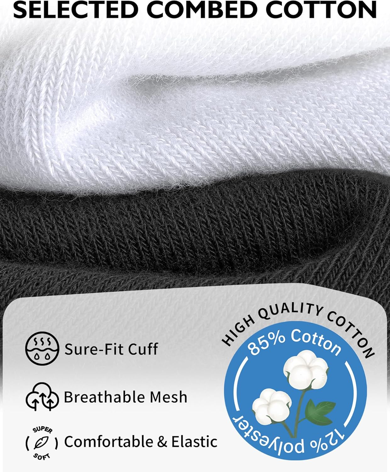 CLOSEMATE 10 Pairs Comfortable Cotton Ankle Low Cut Non Slip Casual Short Socks for Men Women image number 6