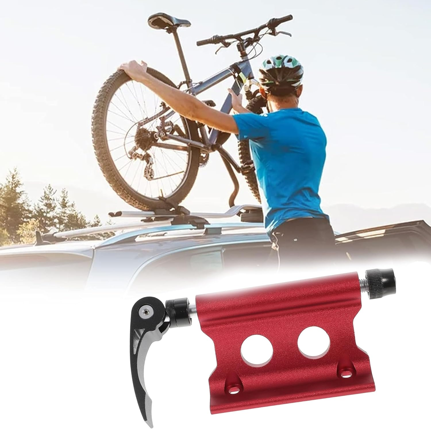 Universal Bicycle Fork Mount,Quick Release Fork Mount,Securely Holds MTB & Road Bikes on Truck Bed, Trailer, or Van