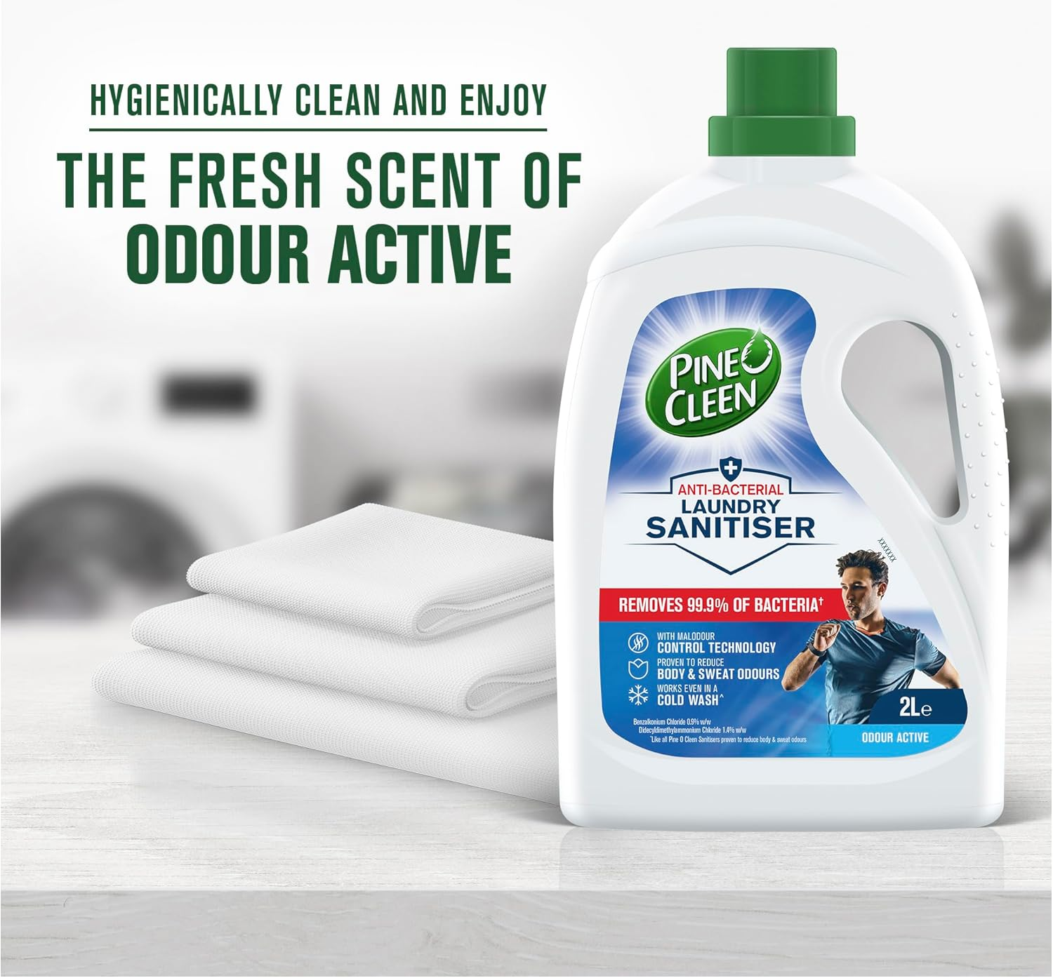 Pine O Cleen Laundry Sanitiser, Odour Active, 2L image number 2