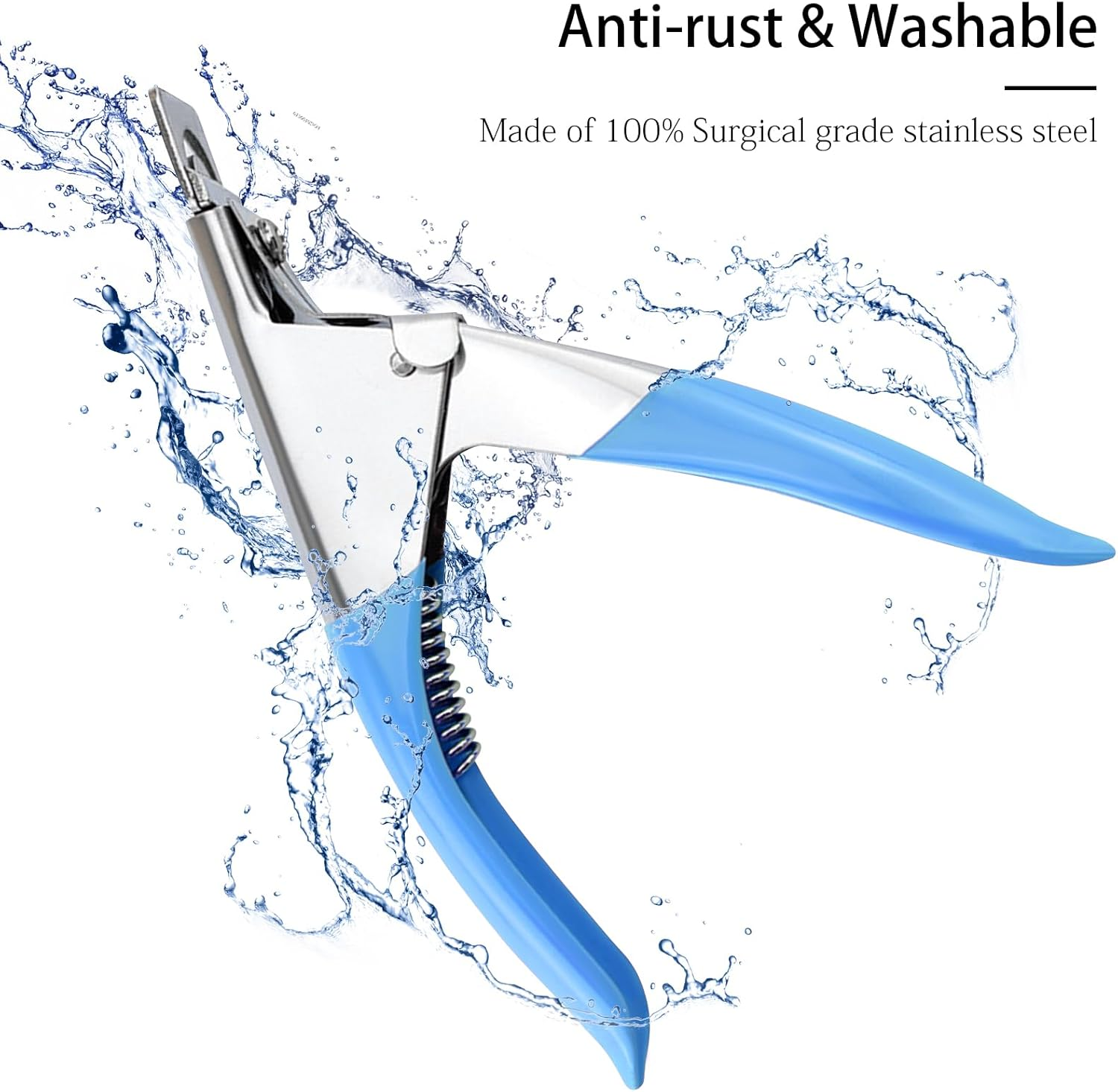 C12Rtive Acrylic Nail Clipper with Magnets,Nail Clippers Acrylic Nail Cutter,Nail Cutter for Nail Tips with 10PCS Sizer Magnets,Manicure Tool for Salon or Home Nail Art(Blue) - Blue image number 4