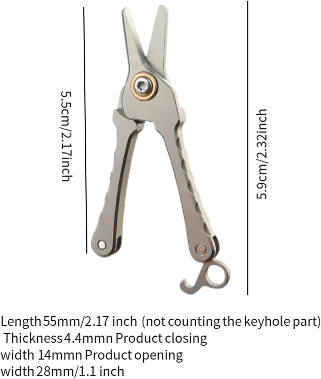 Eigell Men'S Nose Hair Scissors, Makeup Beauty Tool,Facial Trimmer, Facial Hair Trimming Tool,For Eyelashes image number 5