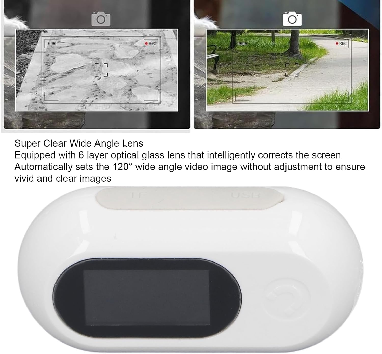 Cat Collar Camera, No Wifi Needed, 120 Degree Wide Angle Home Pet Cameras, Mini Action Camera with Video Records, Indoor Outdoor Pet Cam, Birthday Gifts for Cats Dogs (White) image number 6