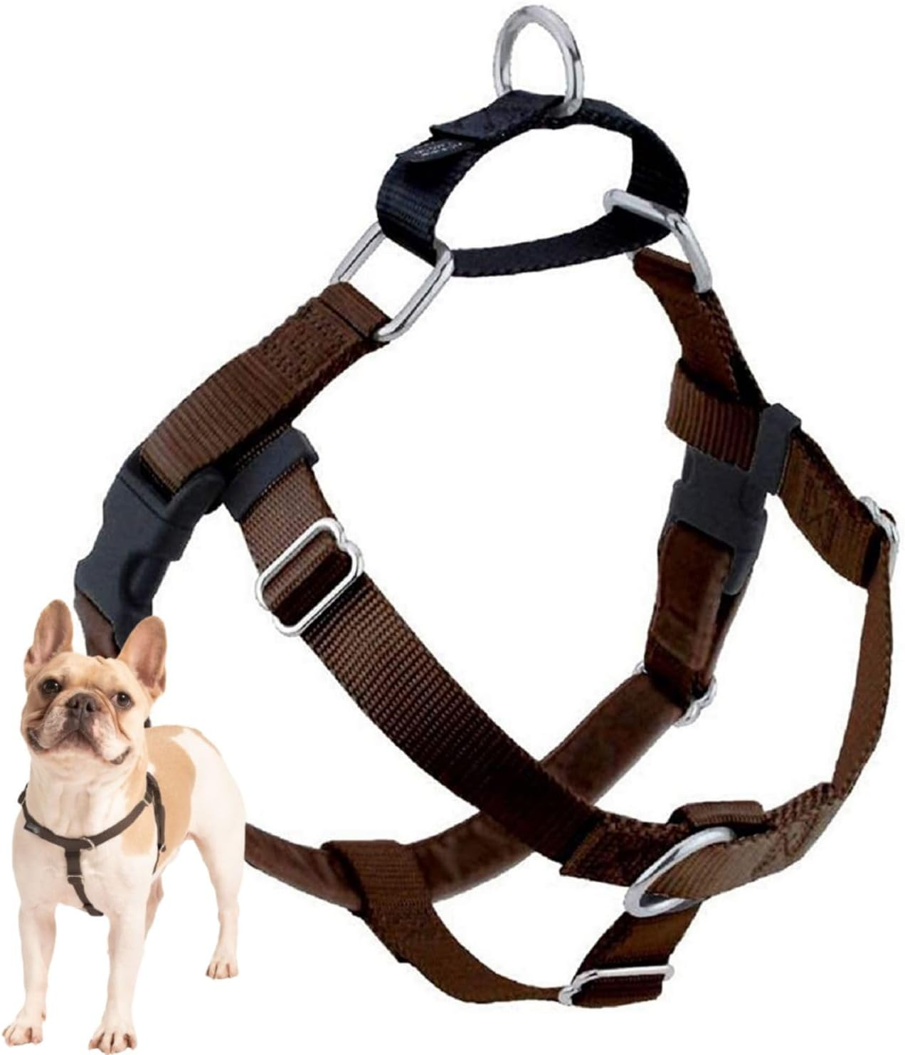2 Hounds Design Freedom No-Pull Dog Harness, Adjustable Comfortable Control for Dog Walking, Made in USA (Leash Sold Separately) (Small 5/8") (Hot Pink)