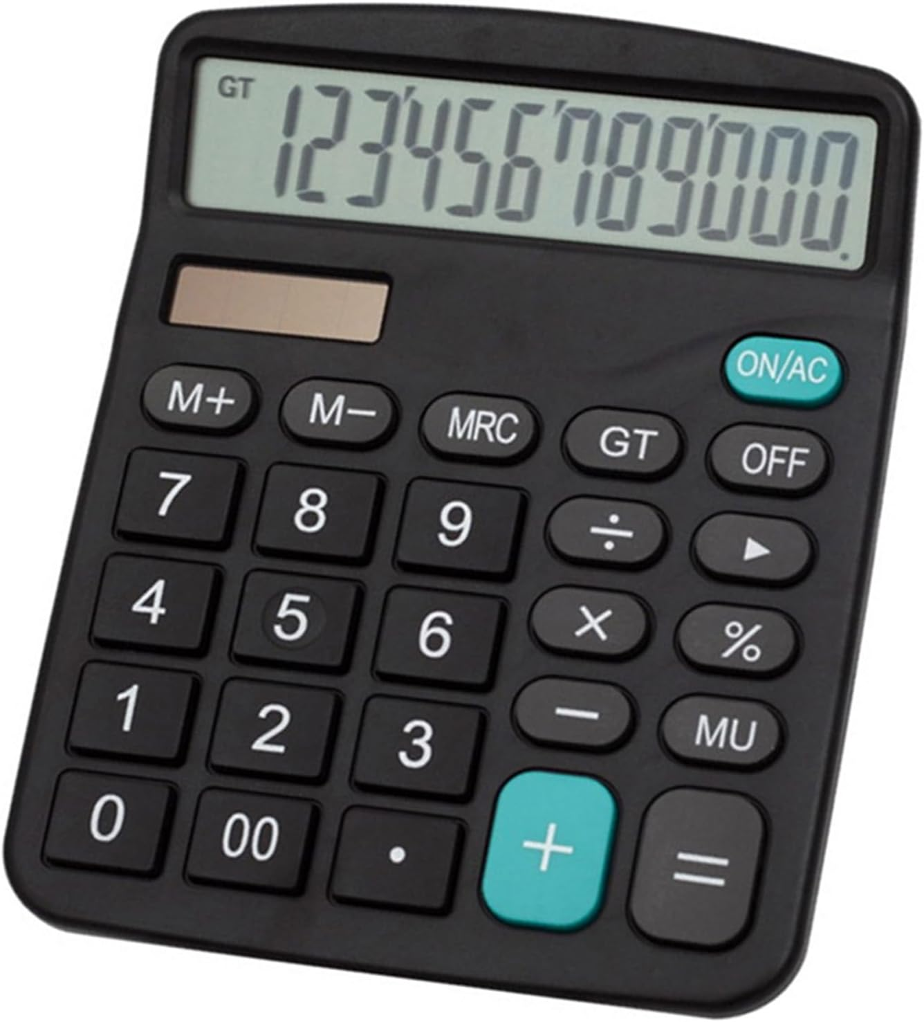 Meichoon Calculator Desktop Solar Battery Dual Power, 12 Digit Large LCD Display Financial Dedicated Calculator Large Standard Function Desktop Business Calculator for Office/Home/School KA08 Green