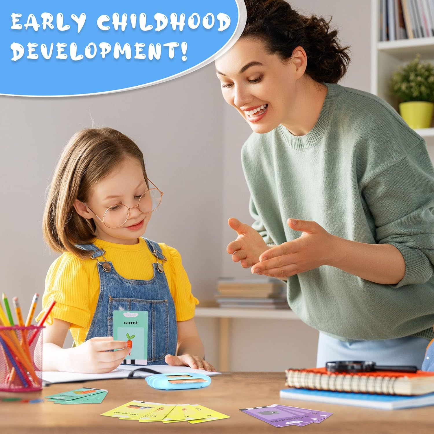 Learning Toys for Toddlers 1-3 Years Old, 112 Talking Flash Cards 224 Words, Educational Montessori Toys for 2 3 4 5 6 Year Old Boys Girls, Preschool Learning Activities Gifts for Kids (Blue) image number 5