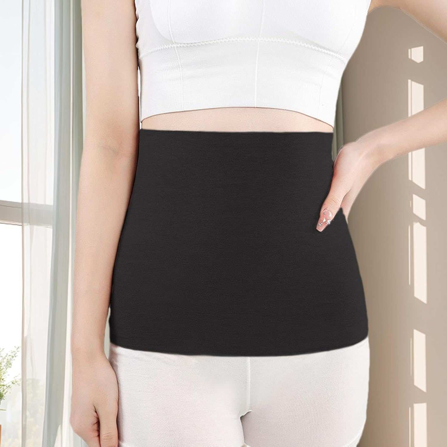 Belly Belt - Cotton Abdominal Binder | Belly Wrap Protector Stomach Abdominal Waist Straps, Abdominal Support Binders, Comfortable Stomach Support Belt Belly Protection Belt for Home Offices image number 3