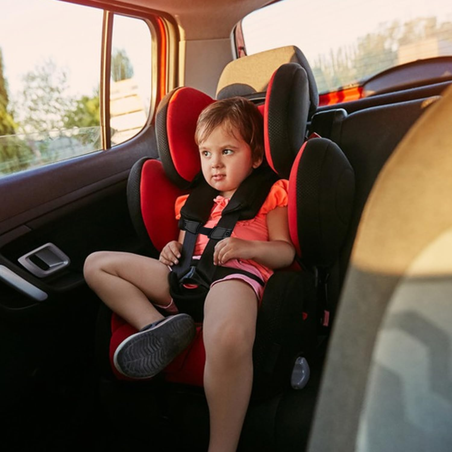 Secure 2Pcs anti Escape Car Seat Strap Set &ndash; Adjustable Safety Harness for Car Seats &ndash; Prevents Escape for Added Safety image number 1