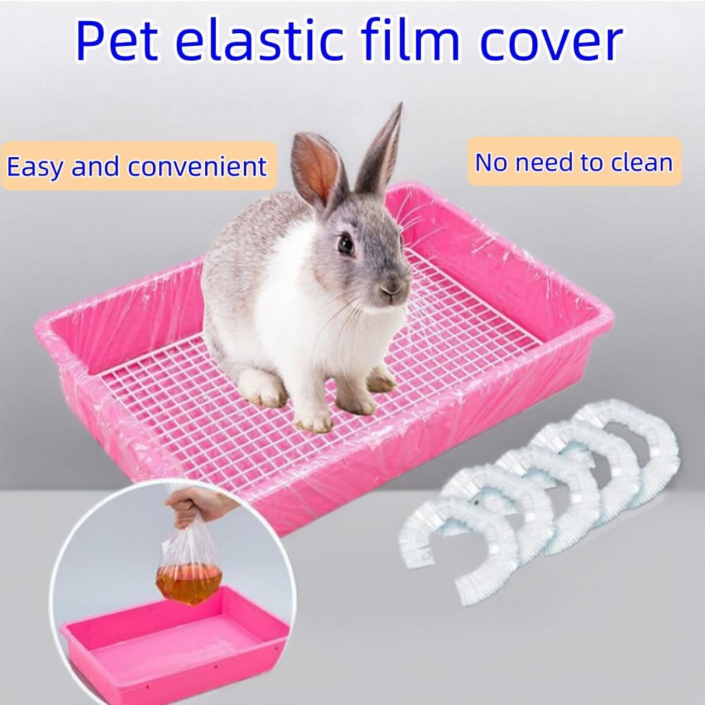 FACAING 50 Pcs Universal Pet Cage Liners for Small and Large Cages Base, Leakproof Plastic Film for Birds, Parrot, Rabbits,Cats,Dogs and Animal Cage Accessories image number 1