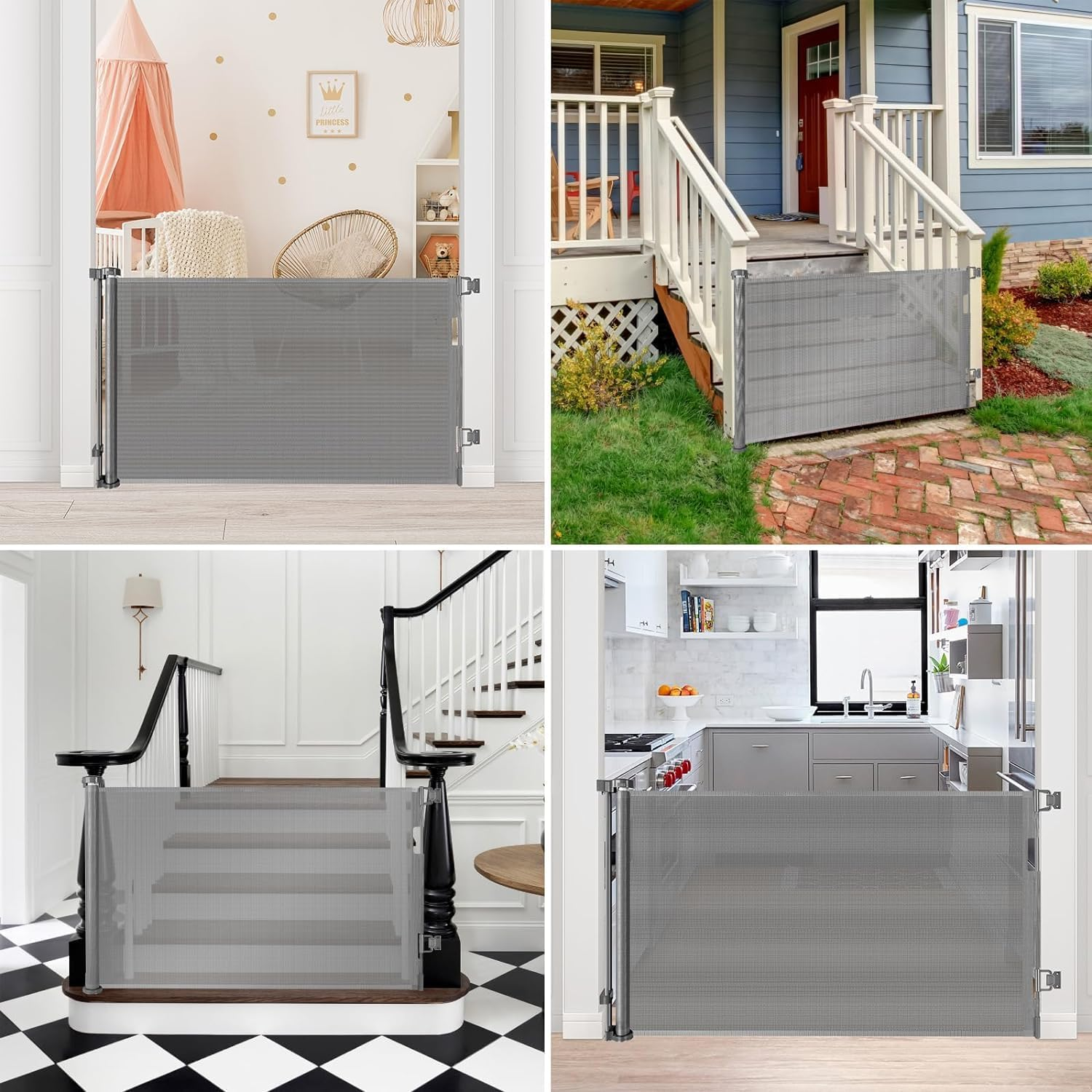 WOMHOM 120 Inch Extra Wide Baby Gate for Large Opening Retractable Baby Gates Extra Long Dog Gate for the House Pet Gates for Dogs image number 2